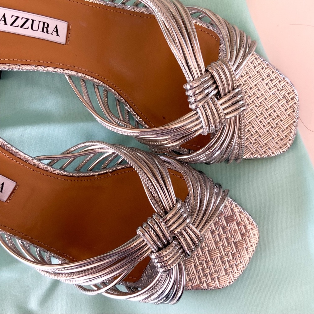 Aquazzura Silver Sandals - Picture 8 of 12